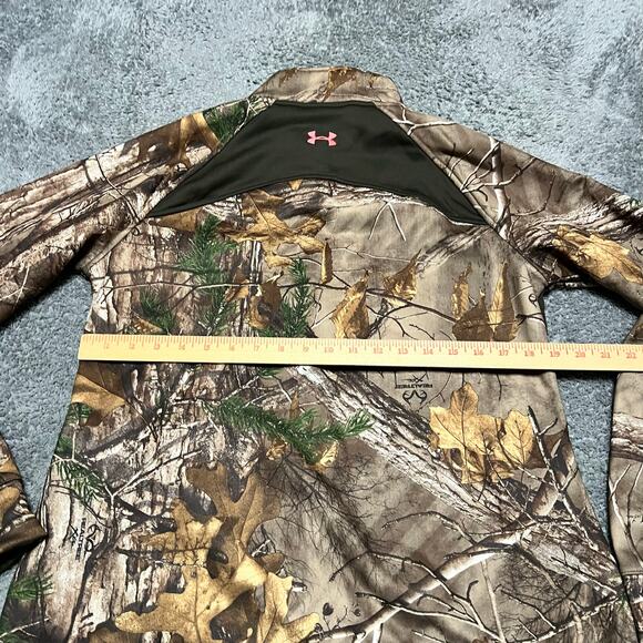 Under Armour Fleece Womens Medium Realtree Camouflage Quarter Zip Sweatshirt - Picture 4 of 8